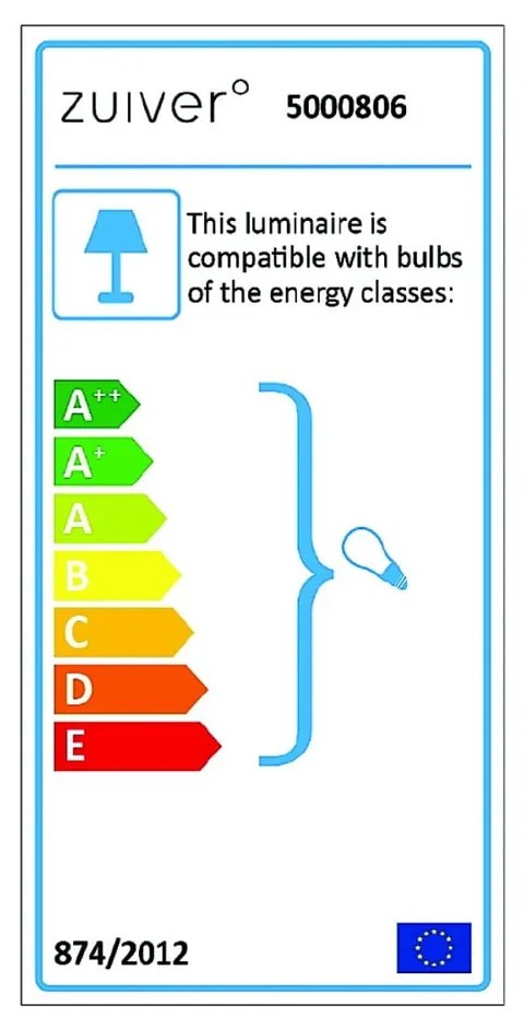 Lampadar Zuiver Tripod wood, alb