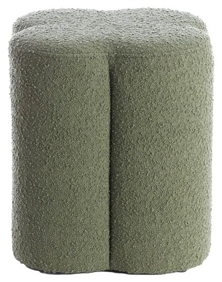 Taburet verde cu tapițerie din stofă bouclé Nalani – Light &amp; Living