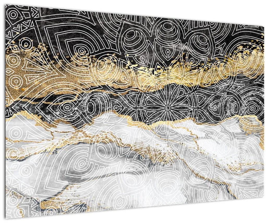 Tablou - Mandala în marmură (90x60 cm)
