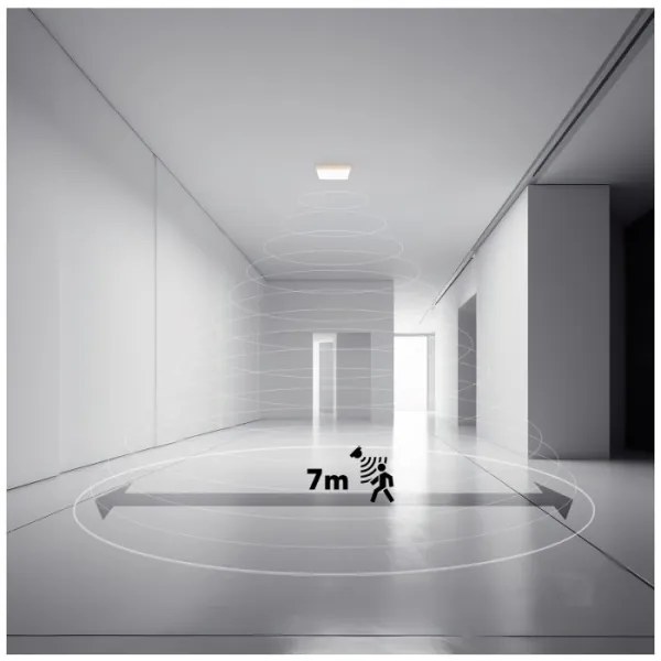 Plafonieră LED cu senzor pentru baie NIVERA LED/24W/230V IP54 30x30 cm alb + telecomandă