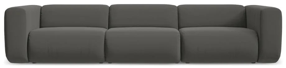 Canapea gri cu tapițerie din catifea 319 cm Ekahi – Makamii