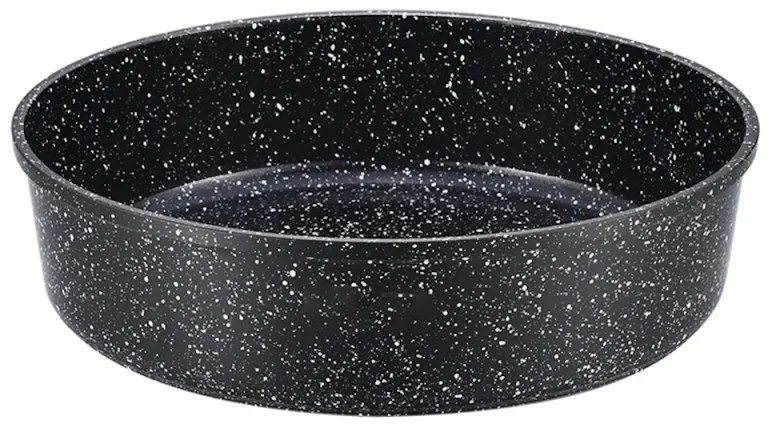 Tava de copt rotunda Oliver Voltz OV54322C30, 30x7 cm, Acoperire ceramica-marmura, Negru