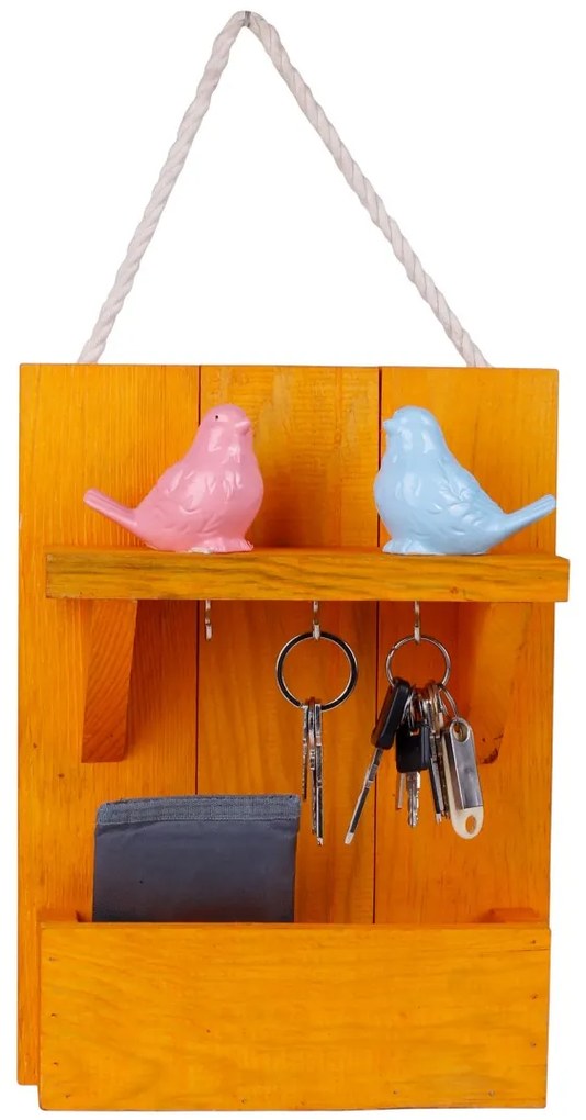 Suport chei din lemn 214S Negru 31x24x8 cm