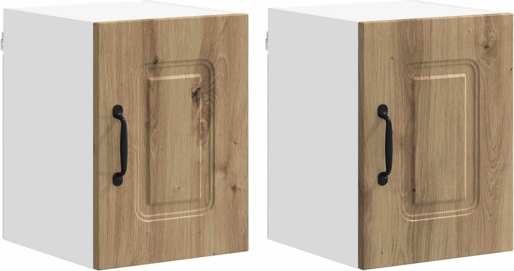 vidaXL Dulap de bucătărie cu depozitare Kalmar 2 pcs Stejar Artizanal