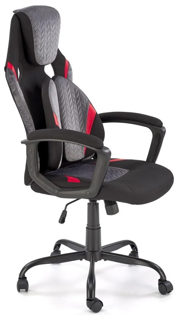 Scaun de birou Jensen negru/gri/rosu H125 cm JENSEN office chair, black / grey / red