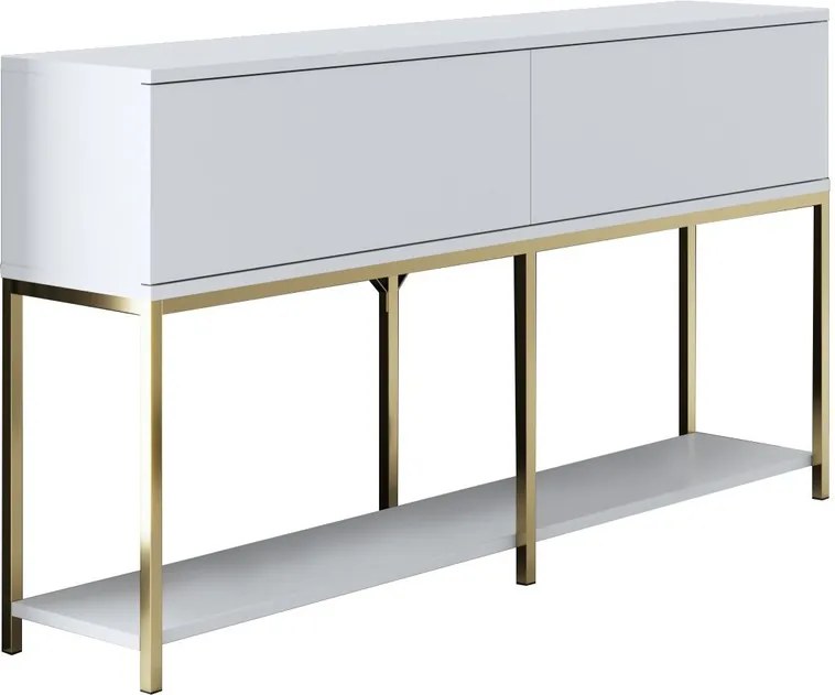 Consola, Hanah Home, Lord, 150x80x30 cm, Alb/Auriu
