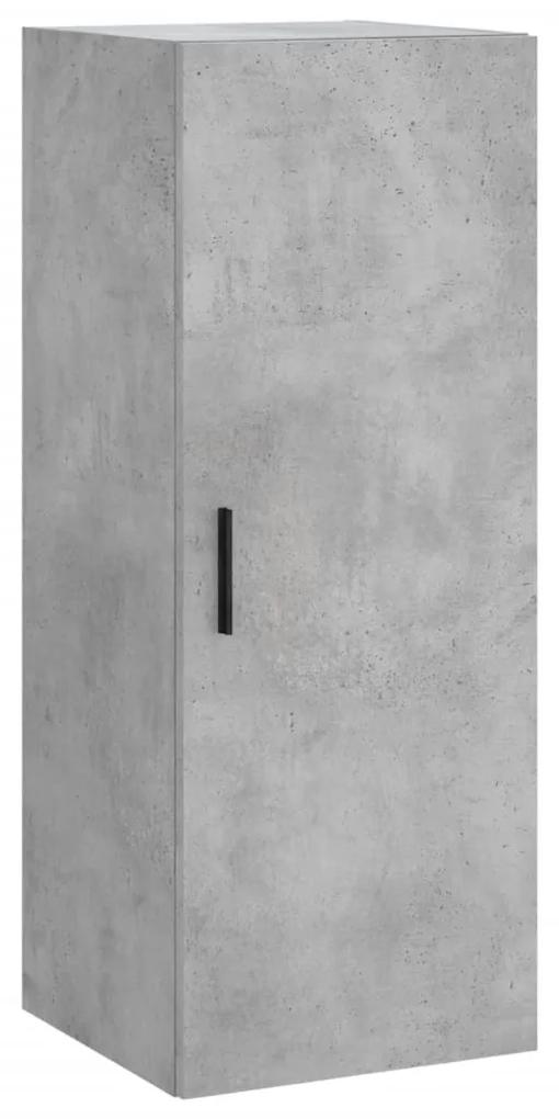 828872 vidaXL Dulap montat pe perete, gri beton, 34,5x34x90 cm