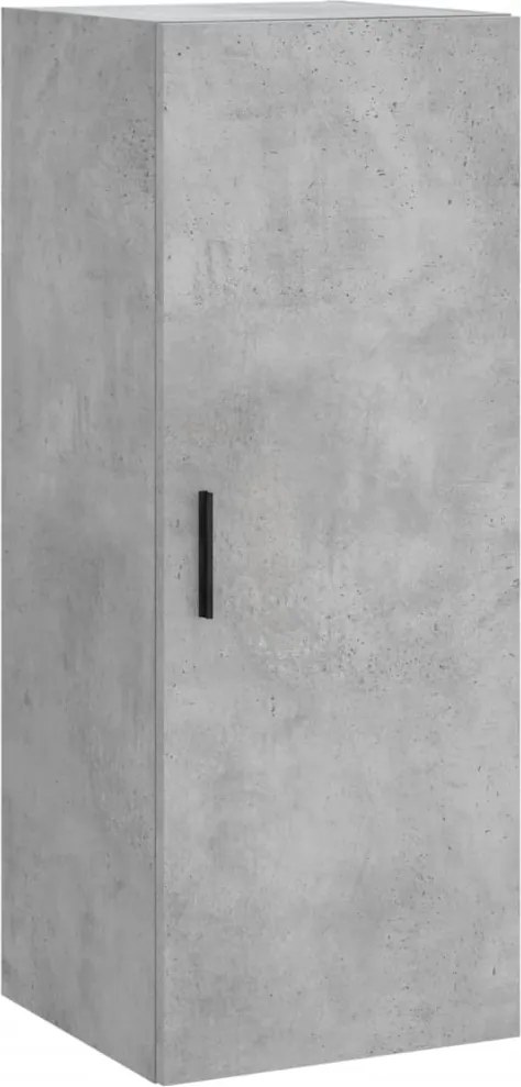 vidaXL Dulap montat pe perete, gri beton, 34,5x34x90 cm
