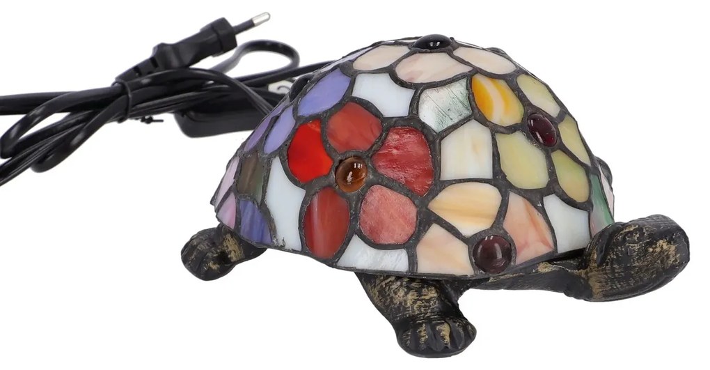 Lampa de masa Tiffany Turtle 20 cm