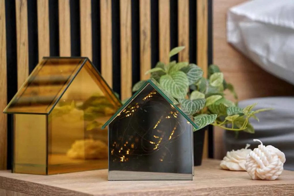 Casuta de sticla cu LED ELITE, gri - mai multe dimensiuni Marime: L