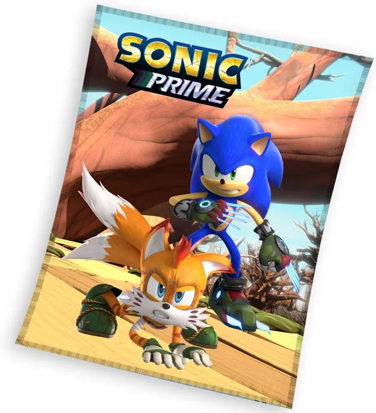 Carbotex Pătură pentru copii Ježek Sonic și Tails,130 x 170 cm