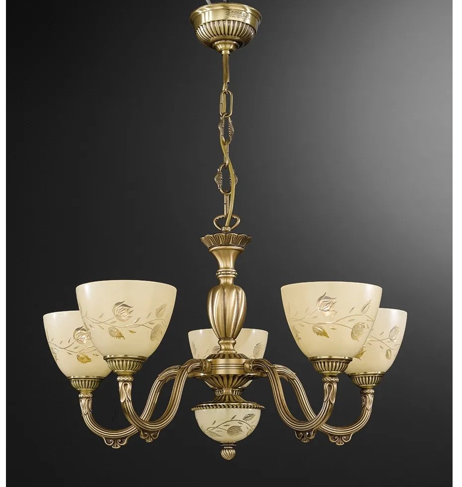 Candelabru din alama 5 brate design italian 6258