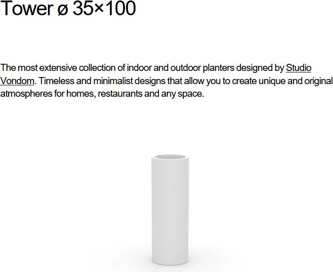 Ghiveci plante design decorativ exterior/interior TOWER 35×100cm
