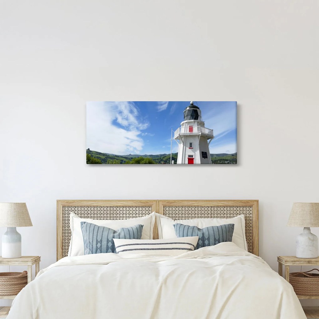 Tablou cu farurile Akaroa, Nooua Zeelanda (120x50 cm)