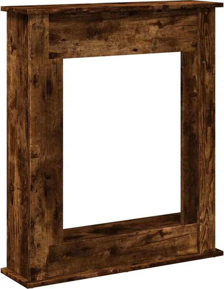 vidaXL Mască de șemineu, stejar fumuriu 75x20x87,5 cm, lemn prelucrat