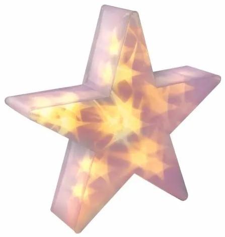 Steaua de Crăciun cu efect 3D - 35 cm, 20 LED-uri, alb cald