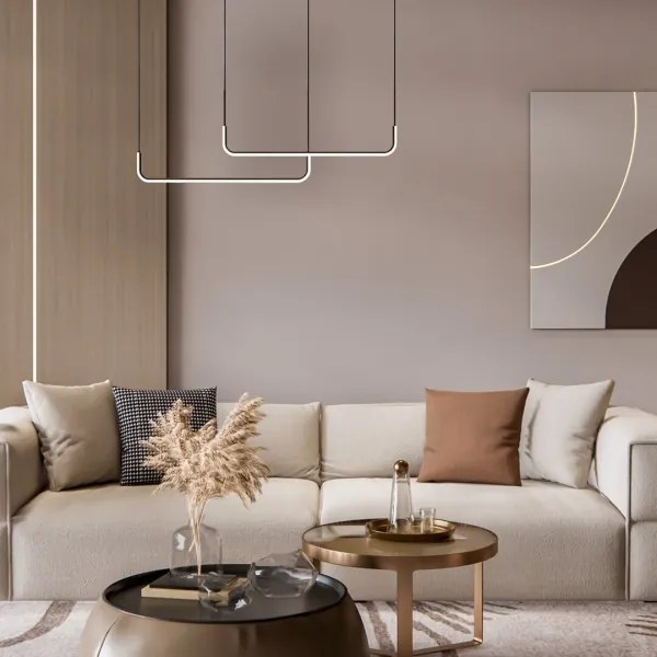 Lustră LED pe cablu HORIZONT 2xLED/11W/230V negru