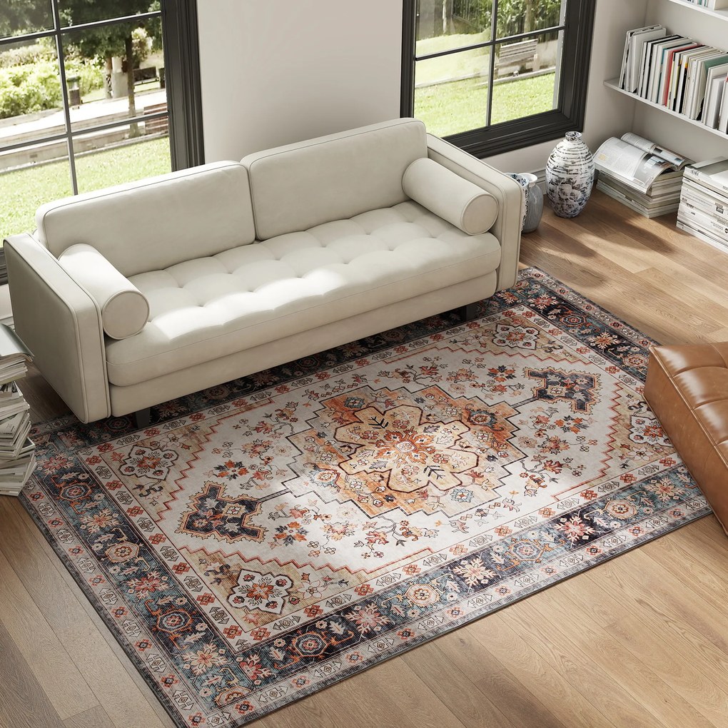 HOMCOM Covor cu Fir Scurt Boem Antiderapant și Lavabil 230x160 cm Maro | Aosom Romania