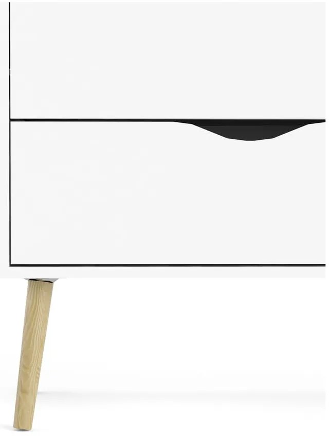 Comodă Tvilum Oslo, 99x101 cm, alb-natural