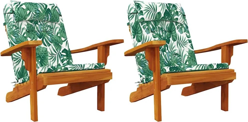 vidaXL Perne pentru scaune 2 pcs Model cu frunze 58 x 77 x 4,5 cm