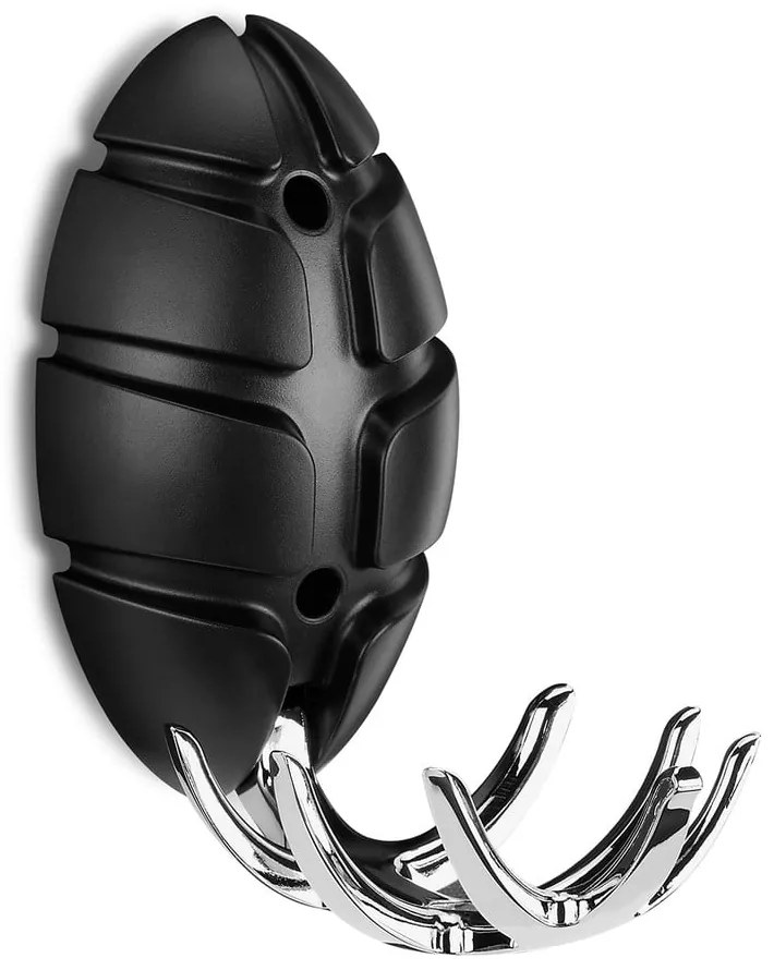 Cârlig negru/argintiu lucios de montat pe perete din plastic Bug – Spinder Design