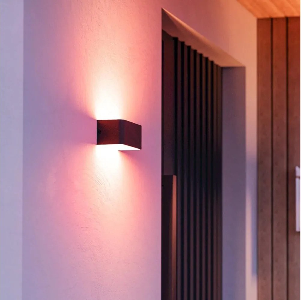 Eglo 901956 - Aplica de perete pentru exterior LED RGBW SANIA-Z, dimabilă, 10W/230V, IP55, negru