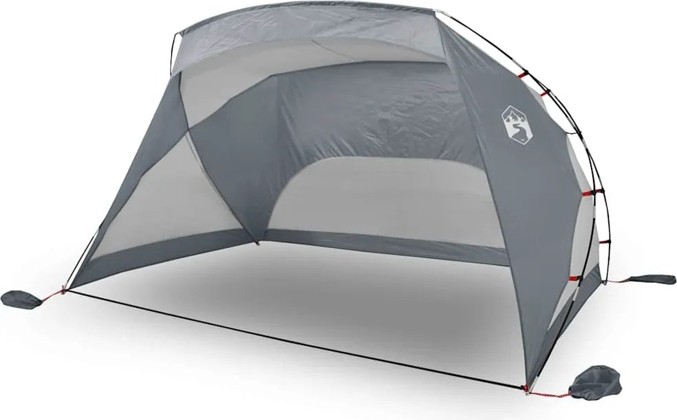 vidaXL Cort de plajă, gri, 274x178x170/148 cm, poliester 185T