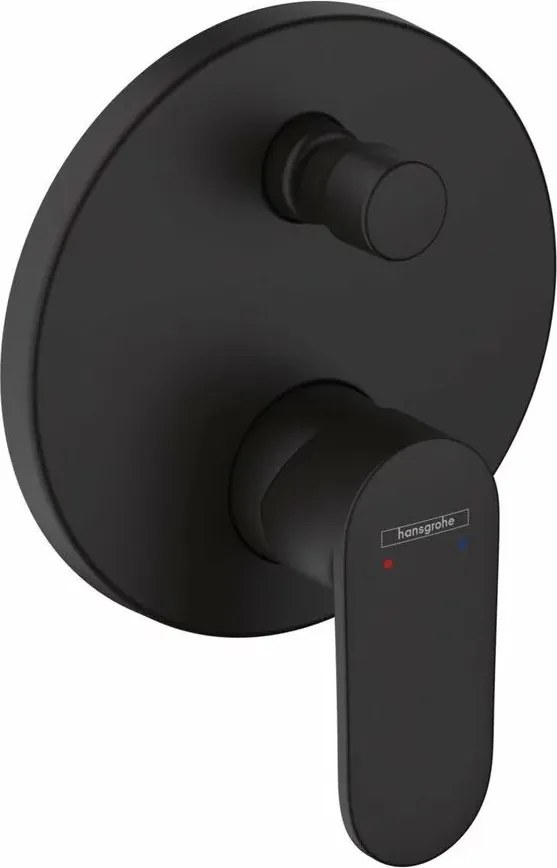 Baterie cada - dus incastrata Hansgrohe Vernis Blend fara corp ingropat negru mat