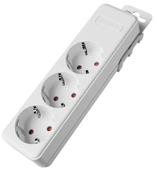 Bloc multipriza Braytron, 3 prize, protectie copii, alb