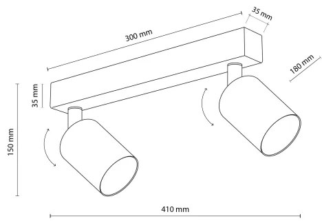 Spot NEX 2xGU10/10W/230V bej