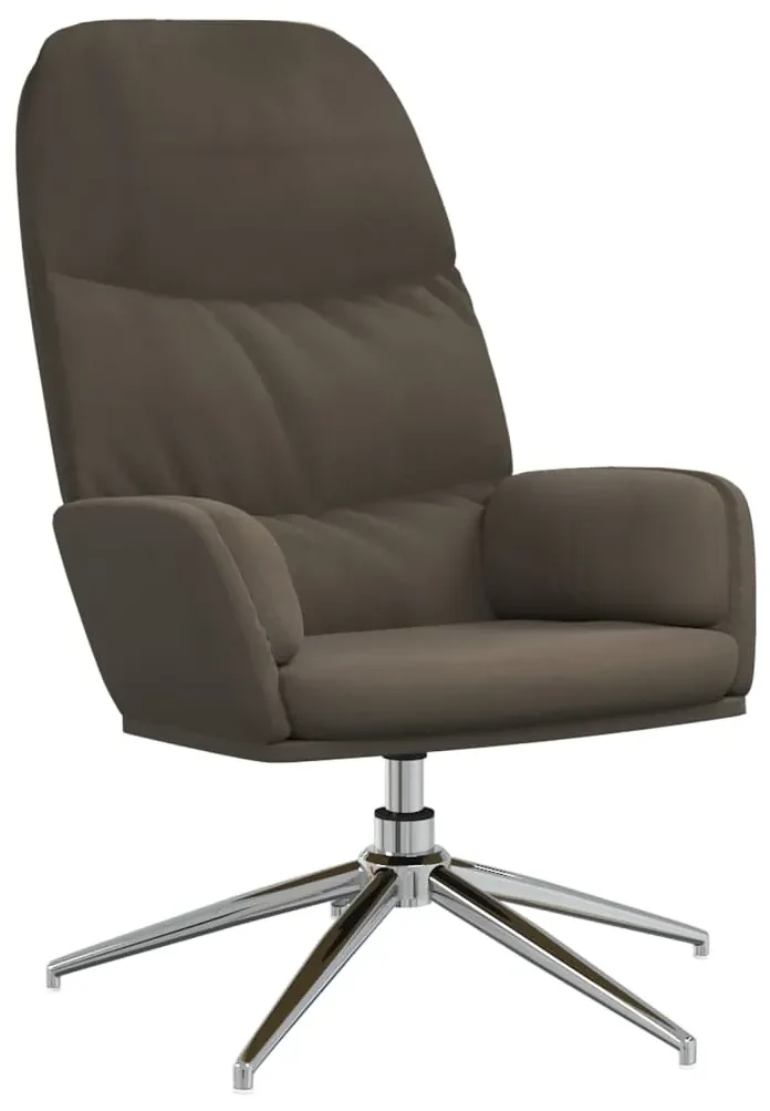 341028 vidaXL Scaun de relaxare, gri închis, piele întoarsă ecologică