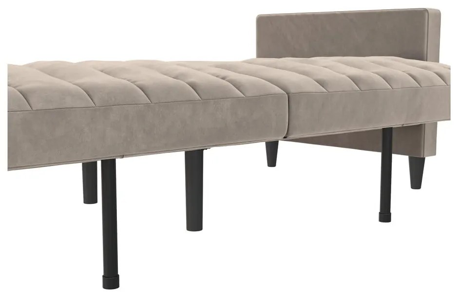 Canapea gri deschis cu tapițerie din catifea 207 cm Celine – Støraa