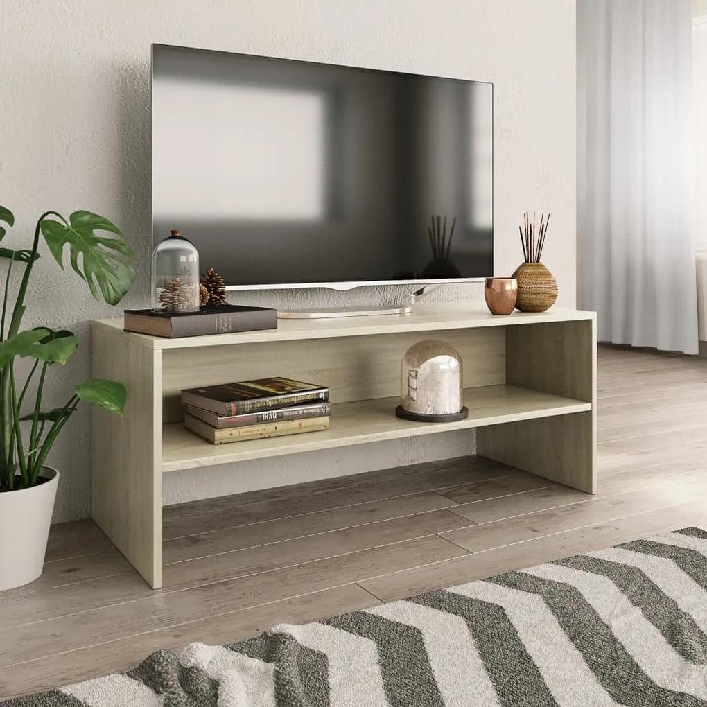 800048 vidaXL Comodă TV, stejar Sonoma, 100 x 40 x 40 cm, PAL