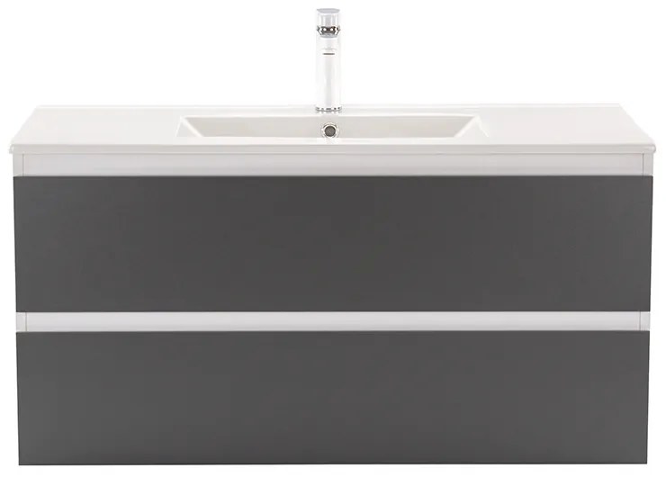 Dulap inferior Vario Forte 100 cu lavoar alb-antracit