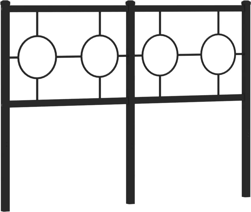 vidaXL Tăblie de pat de schimb metalică, negru, 120 cm
