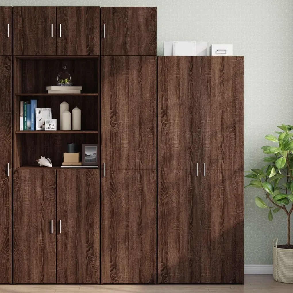 vidaXL Dulap depozitare slim stejar maro 45x42,5x225 cm lemn prelucrat