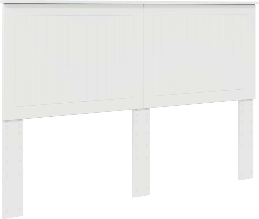 vidaXL Tăblie cap cu headboard Alb Lucios 150 cm Lemn compozit
