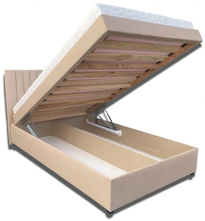 Pat de o persoană 120 cm Peissa (fără saltea) (cu somieră cu laturi). Promo -8%. 1052041