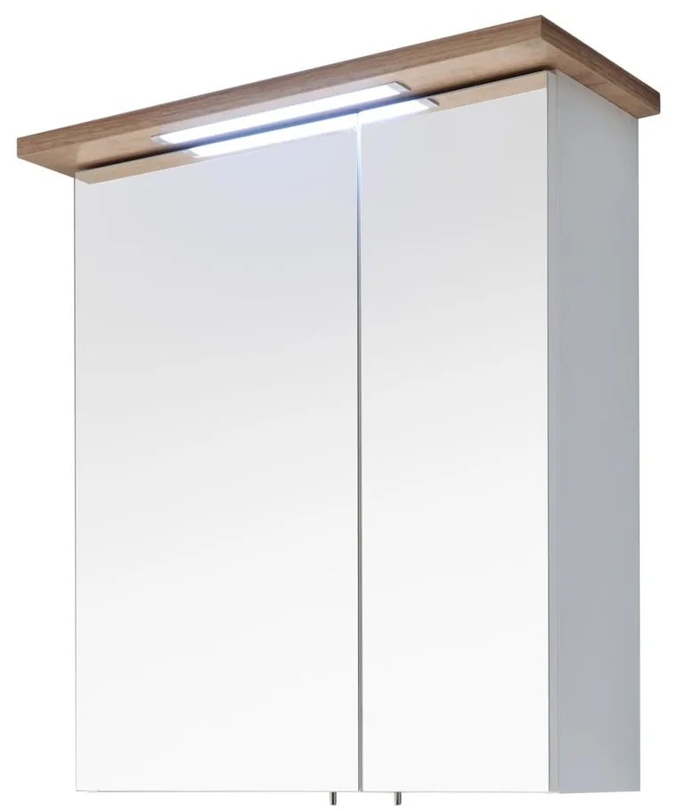 Dulap de baie suspendat alb cu oglindă 60x72 cm Set 923 - Pelipal