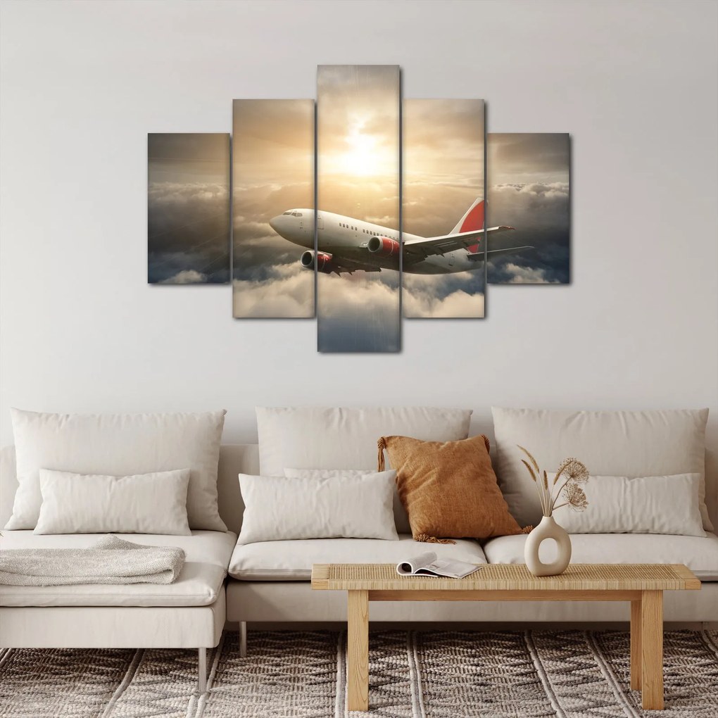 Tablou - Avion în nori (150x105 cm)
