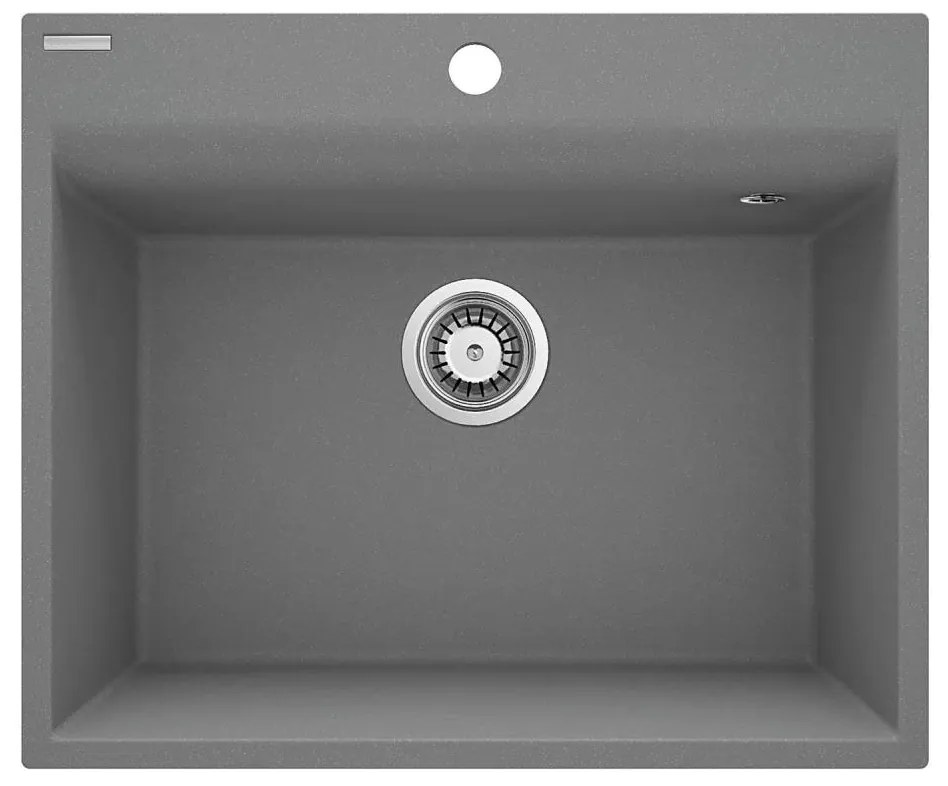 Deante ZRC_S10A - Chiuvetă de bucătărie CORIO 50 x 60 cm, granit, gri metalizat