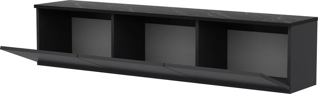 Comoda TV, Inarch, Neon Illuminated, 160 x 35 x 32 cm, pal melaminat, antracit