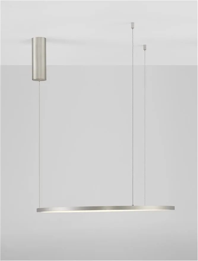 Lustra LED suspendata design modern circular TARQUIN D-60cm argintie