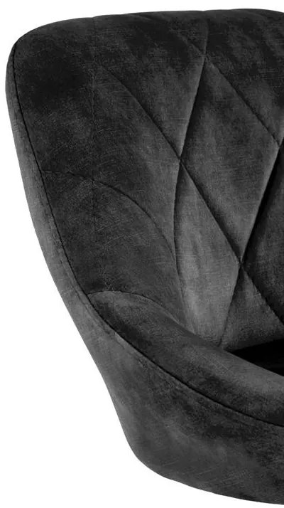 Scaun de bar H101 velvet negru
