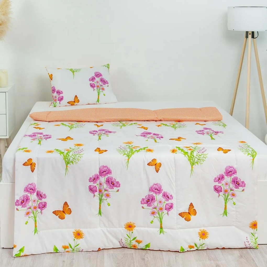 Stanex CLASSIC set de vară Spring orange , 140 x200 cm, 40 x 60 cm