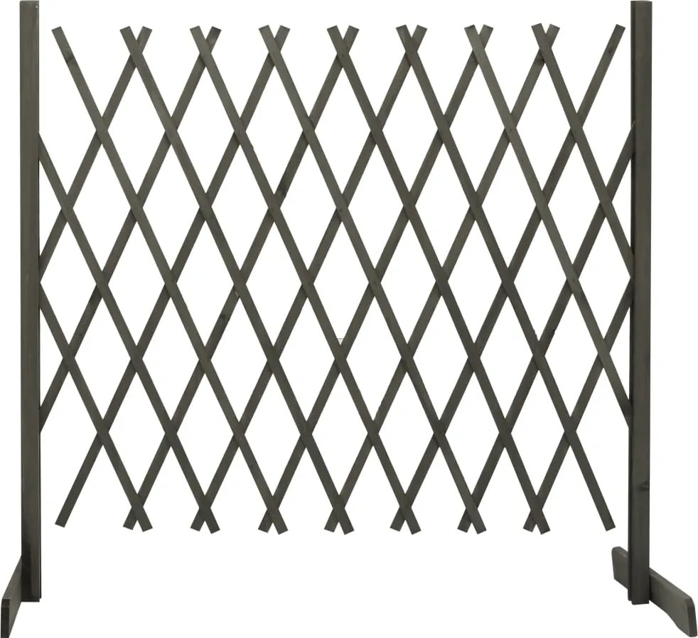 vidaXL Gard cu zăbrele de grădină, gri, 180x100 cm, lemn de brad