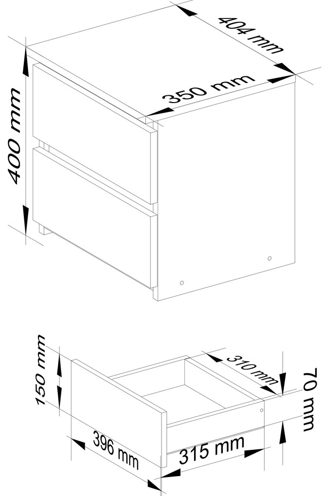 Noptieră Cleania CL2 (gravit gri). 1071065