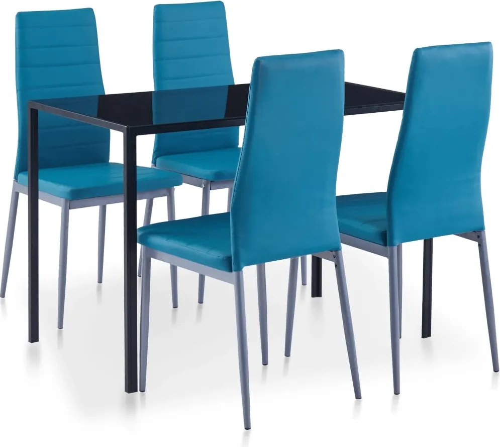 vidaXL Set mobilier de bucătărie, 5 piese, albastru