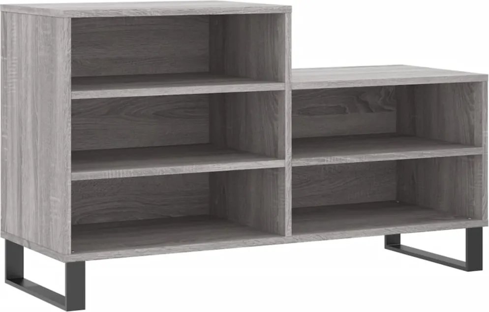 vidaXL Pantofar, gri sonoma, 102x36x60 cm, lemn prelucrat