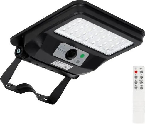 Corp Stradal Solar Novelite Suno 40W LED cu Senzor Miscare 3CCT IP54 - Iluminat Exterior Autonom Ecologic pentru Alei si Gradini Eficienta Mare